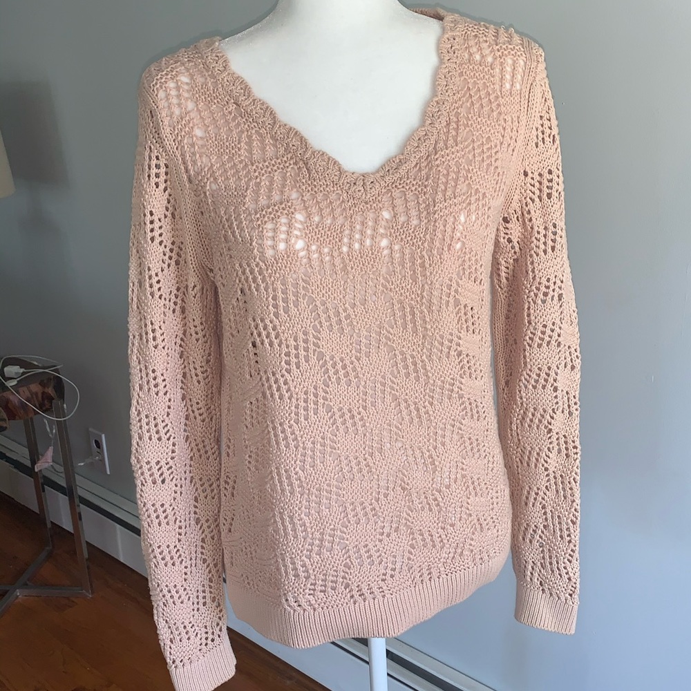 ! S O L D ! Ann Taylor LOFT Crochet Sweater